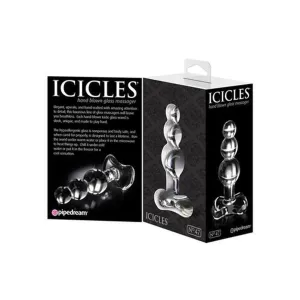 Pipedream Icicles No 47 Clear Beaded Glass Butt Plug