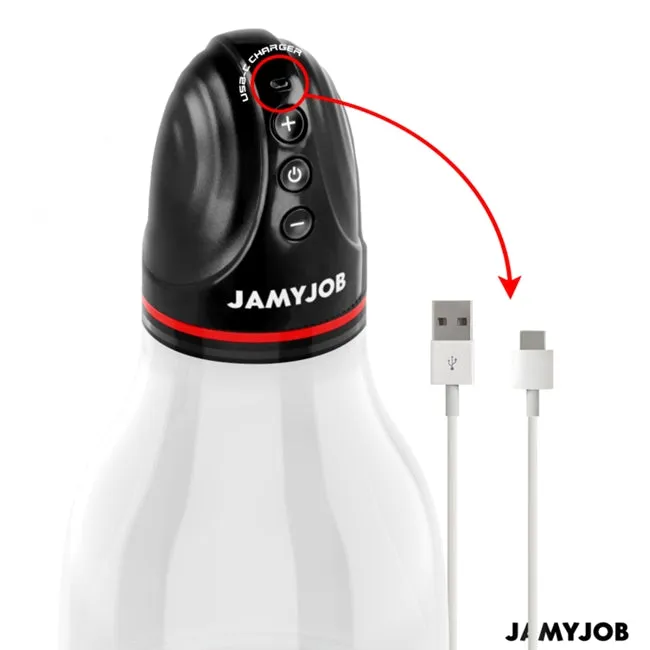 Pompa electrica pentru testicule JAMYJOB Xpand Lite. pentru stimulare si masaj testicular. 3 viteze ajustabile. transparenta