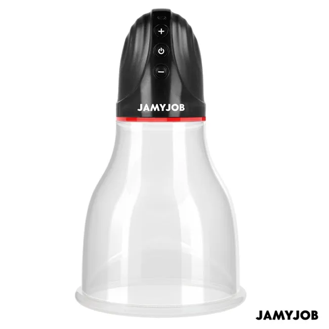Pompa electrica pentru testicule JAMYJOB Xpand Lite. pentru stimulare si masaj testicular. 3 viteze ajustabile. transparenta