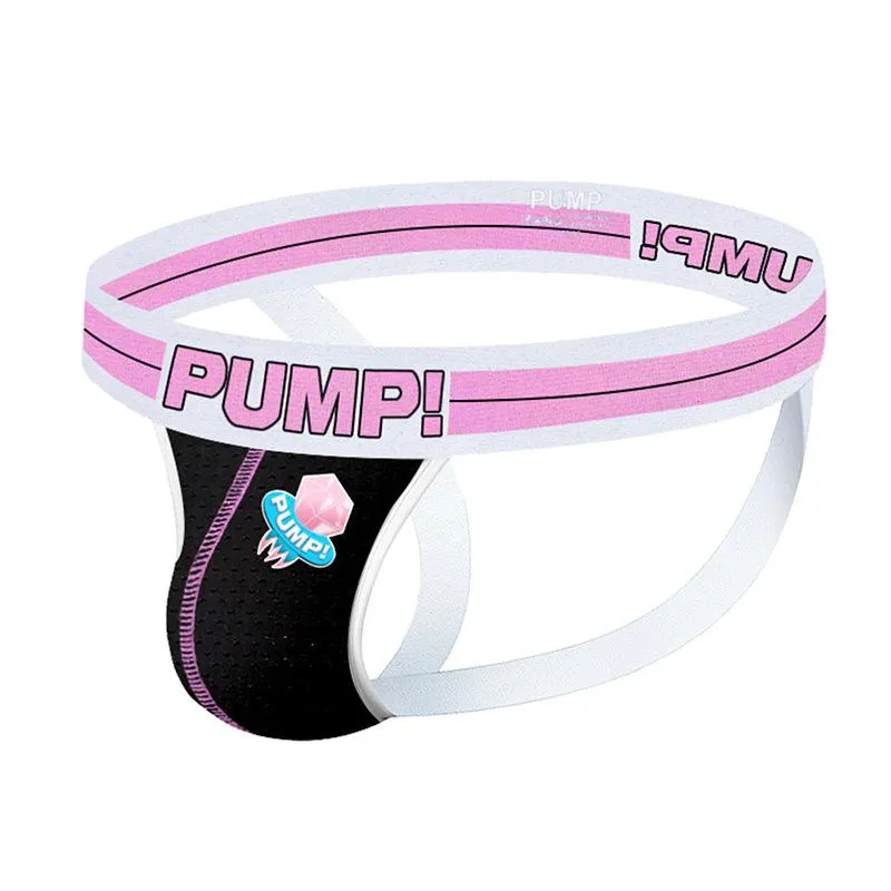 PUMP Retro Pink and Black Jock Strap