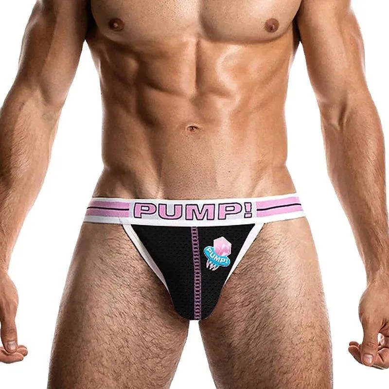 PUMP Retro Pink and Black Jock Strap