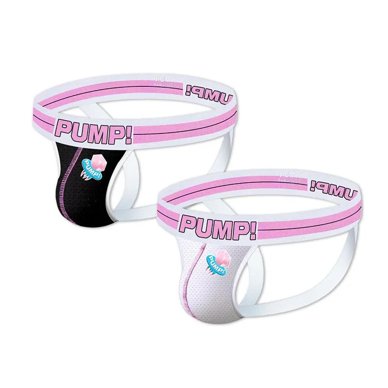 PUMP Retro Pink and Black Jock Strap