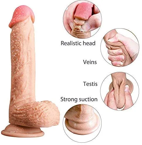 Realistic Dildo with Strong Suction Cup - 7 inch