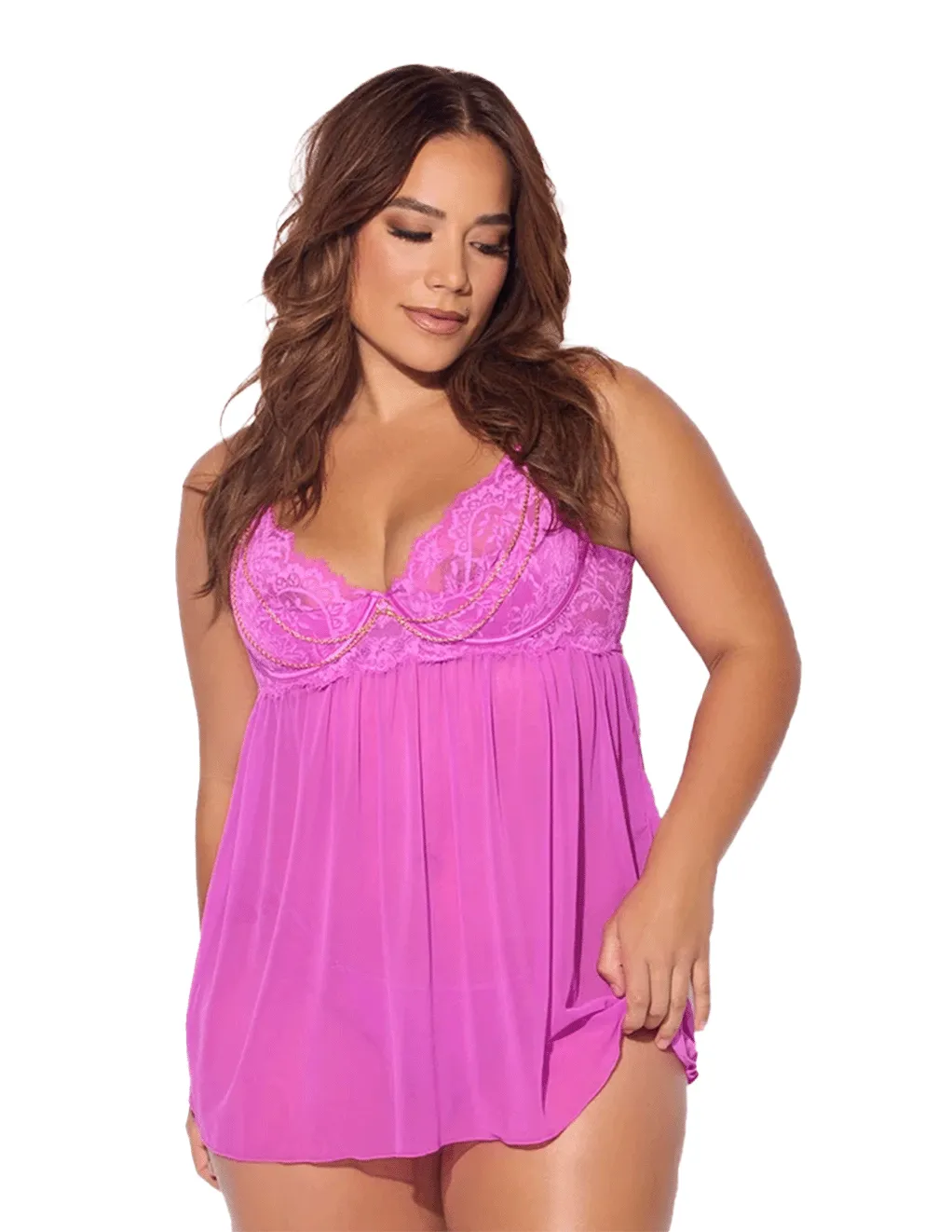 Reanna Lace Chain Babydoll