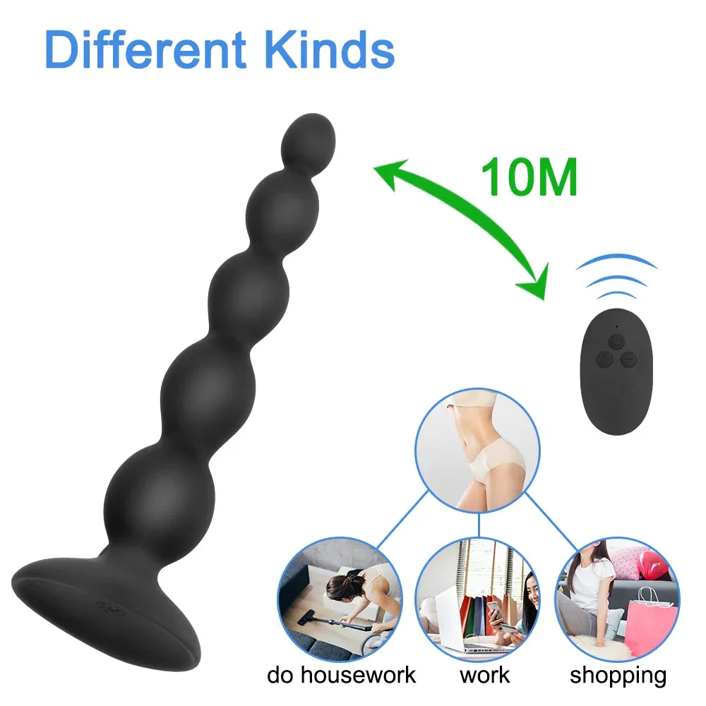 Remote Control Anal Beads - Vibrating Butt Plug Prostate Massager