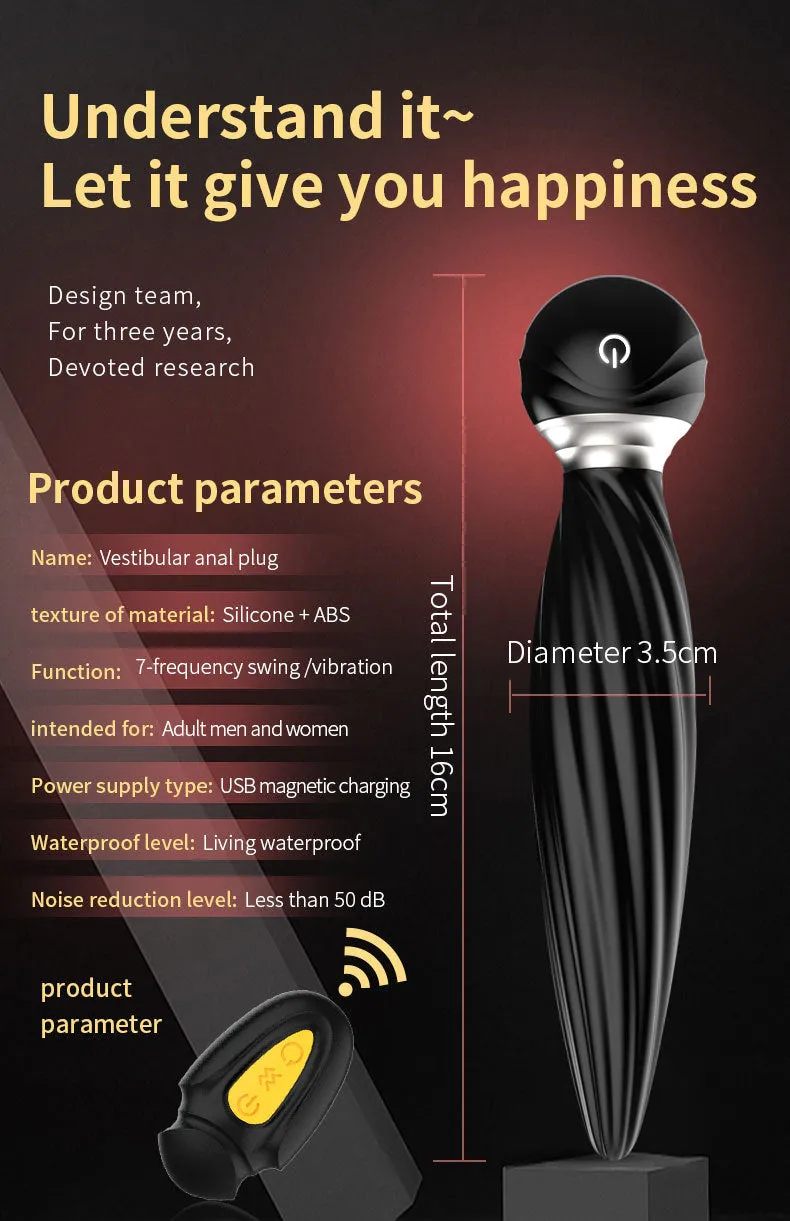 Remote Control Prostate Massager - 360° Rotation Clamping Butt Plug Anal Toys