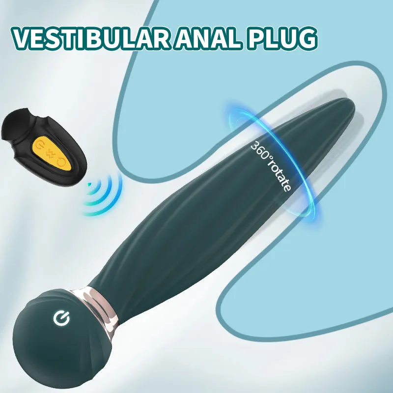 Remote Control Prostate Massager - 360° Rotation Clamping Butt Plug Anal Toys