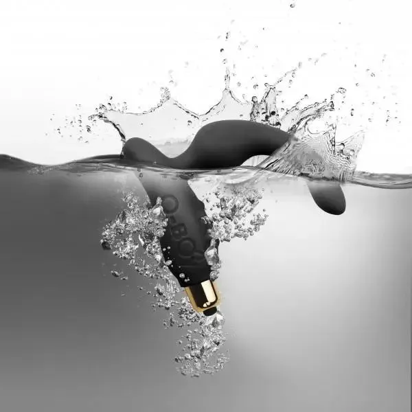 Rocks off Oboy 7 Black Silicone Prostate Massager with Removable Bullet