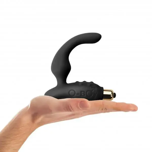Rocks off Oboy 7 Black Silicone Prostate Massager with Removable Bullet