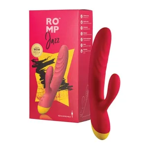 Romp - Jazz Vibrating Rabbit Dildo (Red)