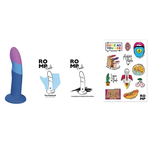 Romp - Piccolo Suction Cup Silicone Dildo (Multi Colour)