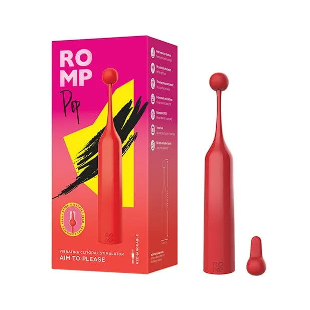 Romp - Pop Vibrating Clit Massager Pinpoint Vibrator (Red)