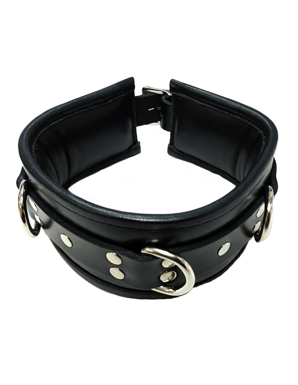 Rouge Leather 3 D-Ring Padded Collar