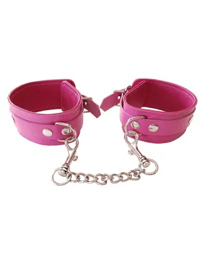Rouge Leather Wrist Cuffs