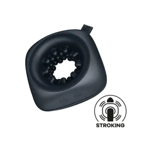 Satisfyer - Ring Stroker Pocket Size Vibrating Masturbator (Black)