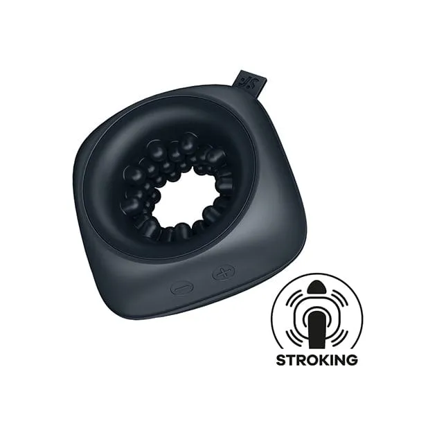 Satisfyer - Ring Stroker Pocket Size Vibrating Masturbator (Black)