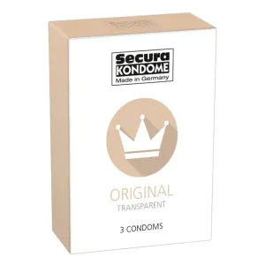 Secura Kondome Pack of 3 Transparent Regular Condoms