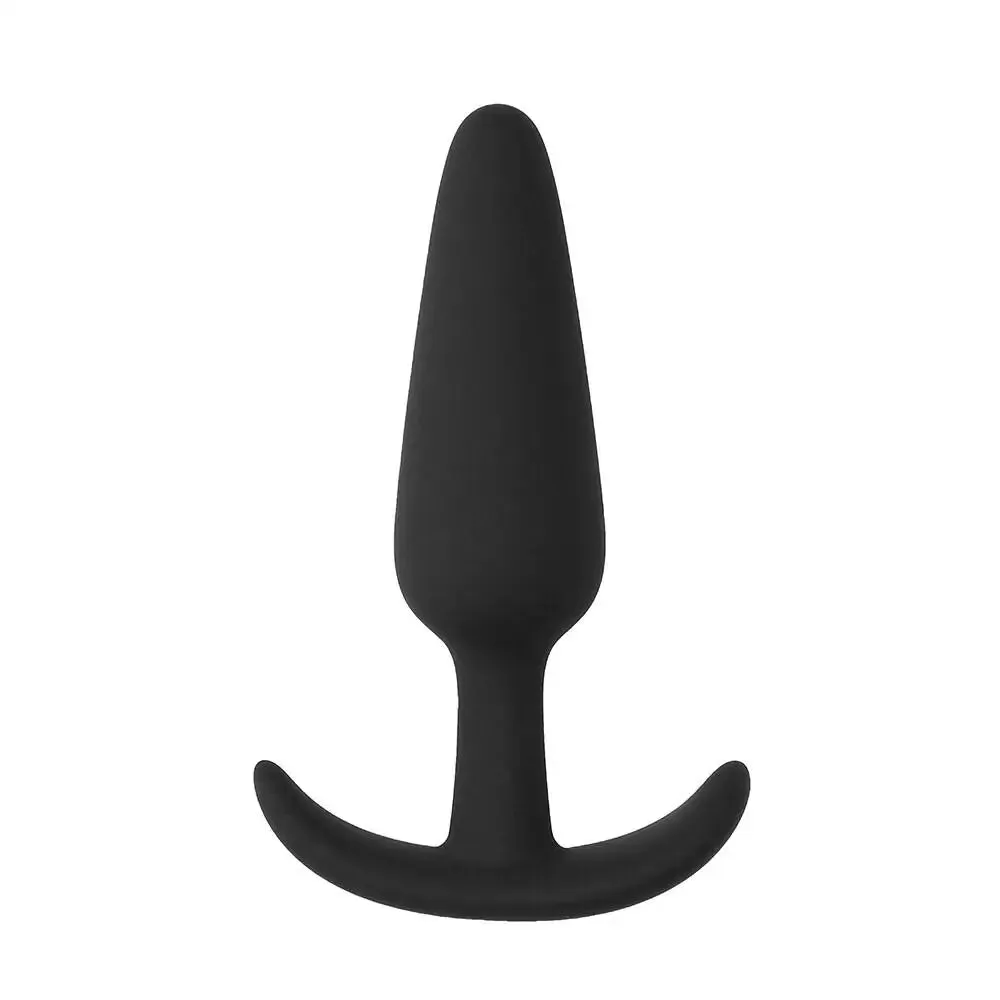 Shots Silicone Black Slim Small Butt Plug for Beginners