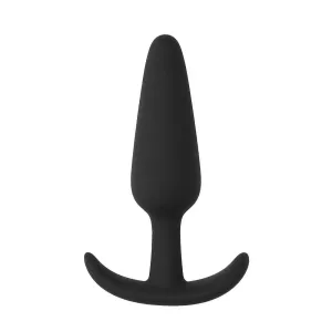 Shots Silicone Black Slim Small Butt Plug for Beginners