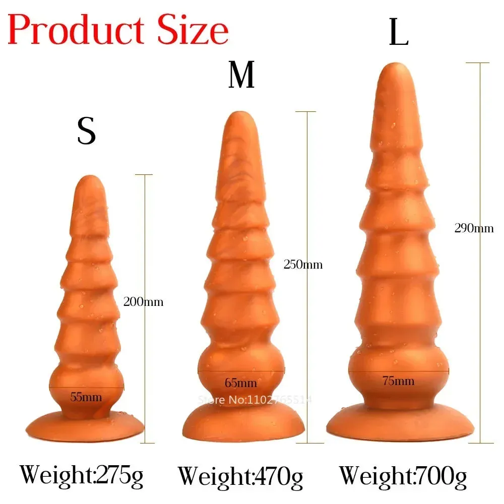Silicone Anal Dildo Butt Plug - Exotic Conical Anal Dilator G Spot Prostate Massager