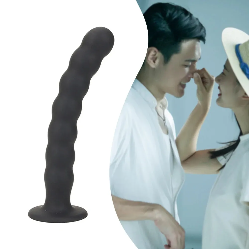 Silicone Butt Plug - 7 Pull Beads Anal Dildo G Spot Prostate Massager