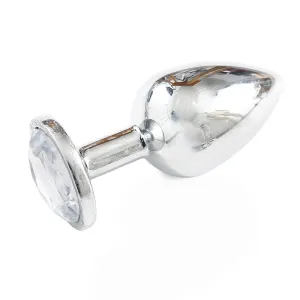 Silver Butt Plug Diamond Large
