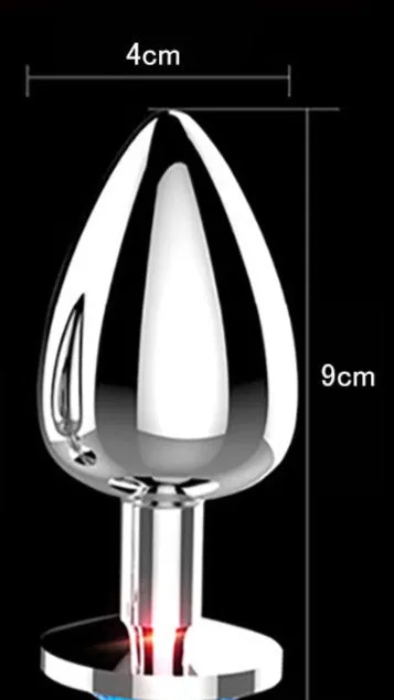 Silver Butt Plug Diamond Large