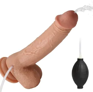Squirting Realistic 9 Dildo | Nude | Suction Cup