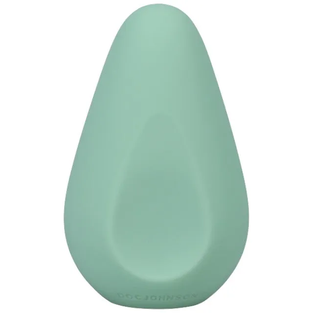 Stimulator clitoris DOC JOHNSON Ritual Chi. din silicon moale. 10 funcții de vibrație. rezistent la apă. verde turcoaz