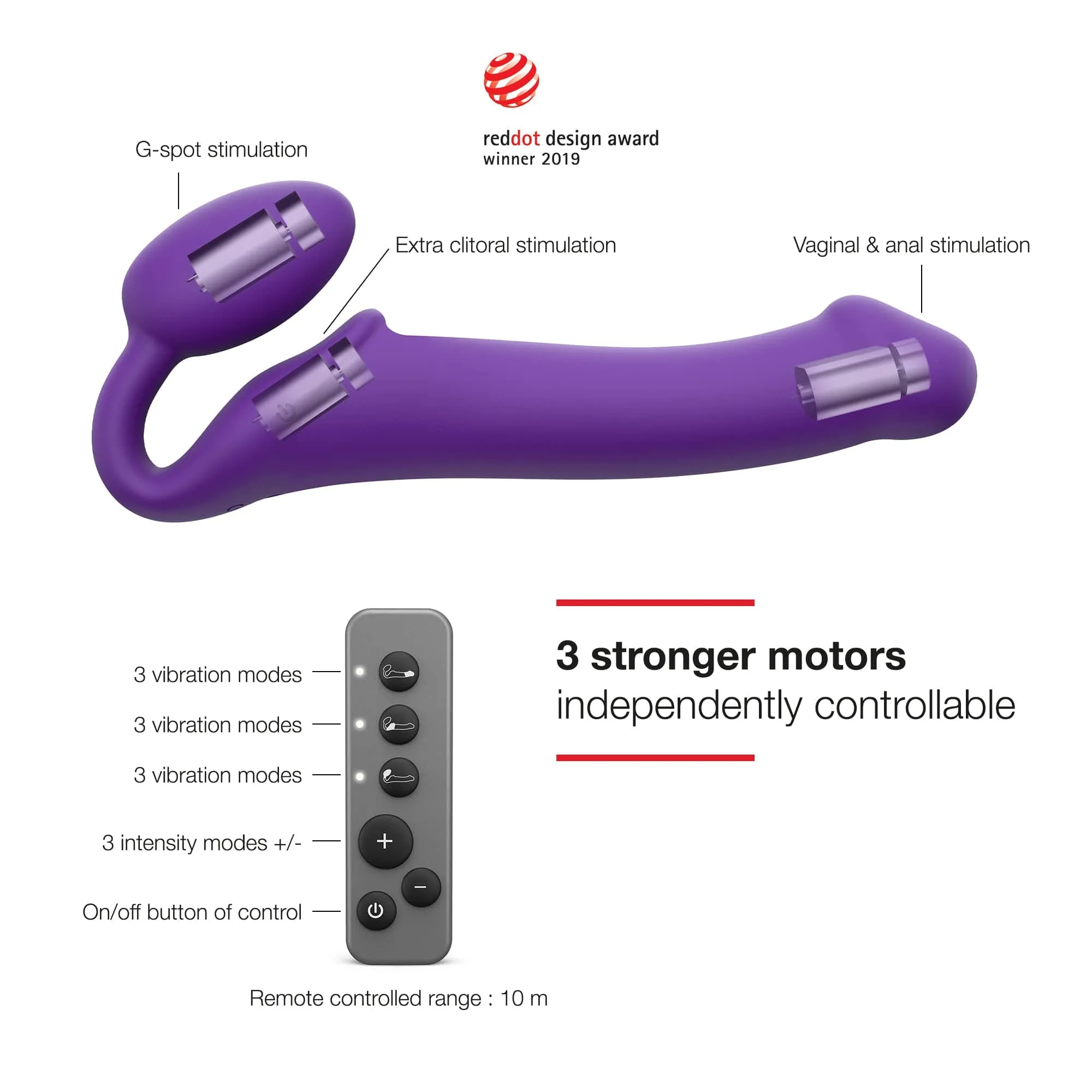 Strap On Me Vibrating Bendable Strap-On XL