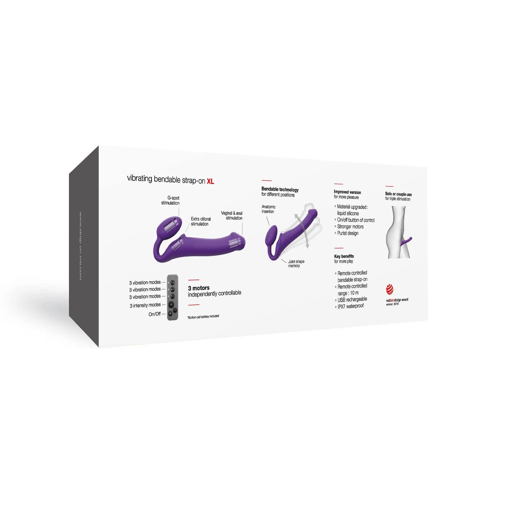 Strap On Me Vibrating Bendable Strap-On XL