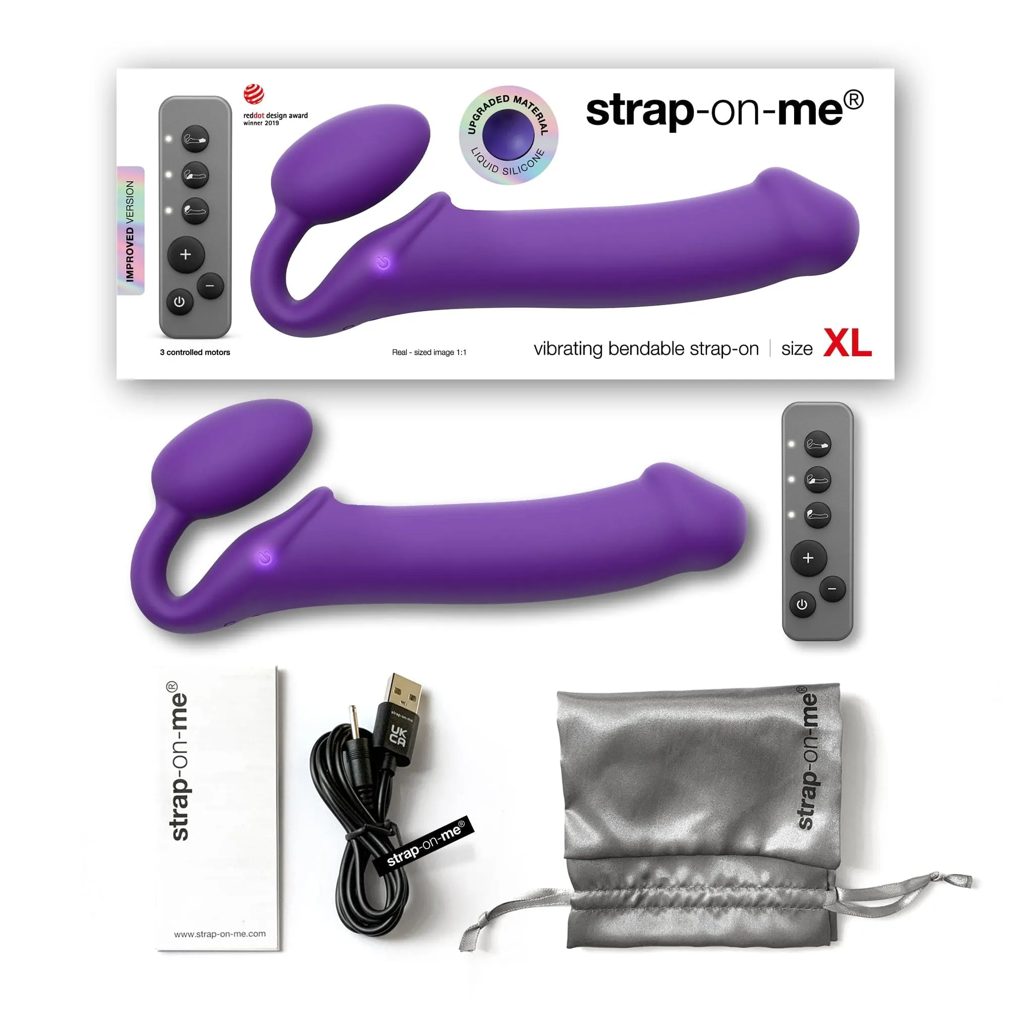 Strap On Me Vibrating Bendable Strap-On XL