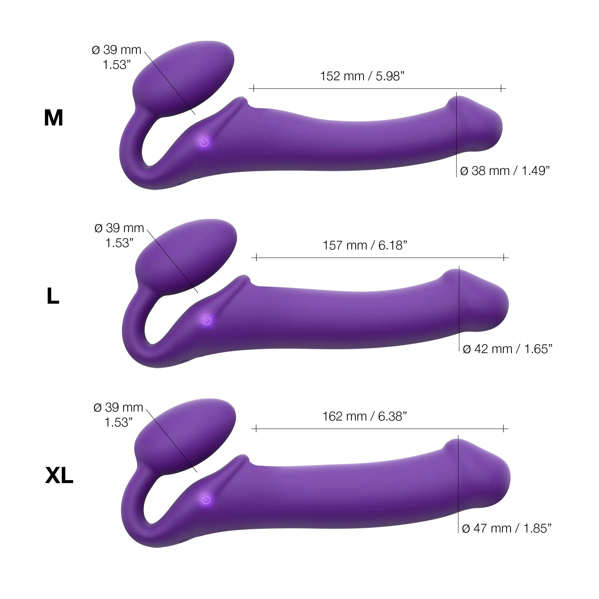 Strap On Me Vibrating Bendable Strap-On XL