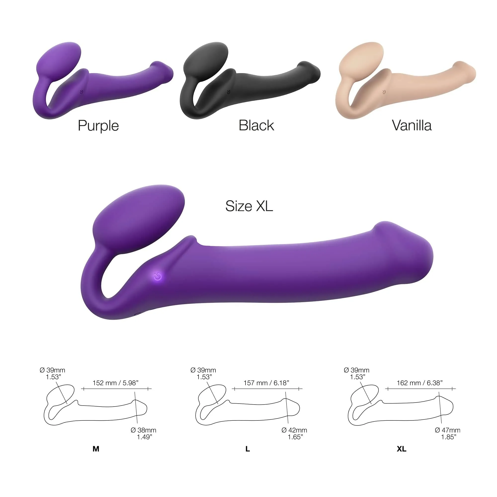 Strap On Me Vibrating Bendable Strap-On XL