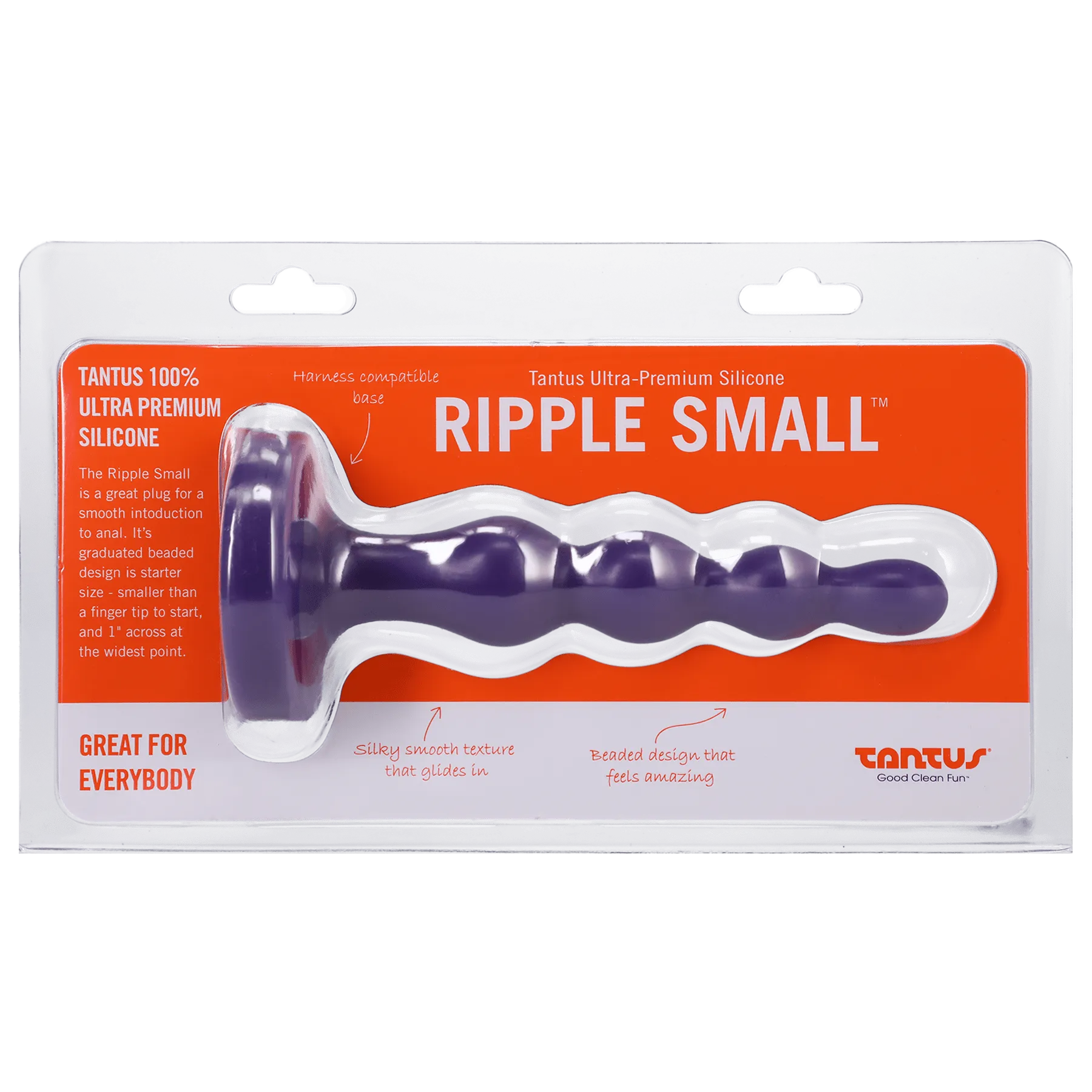 Tantus Ripple Small Silicone Butt Plug