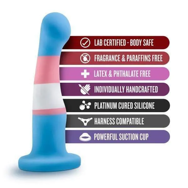 True Blue 6 Inch Silicone Suction Cup Dildo