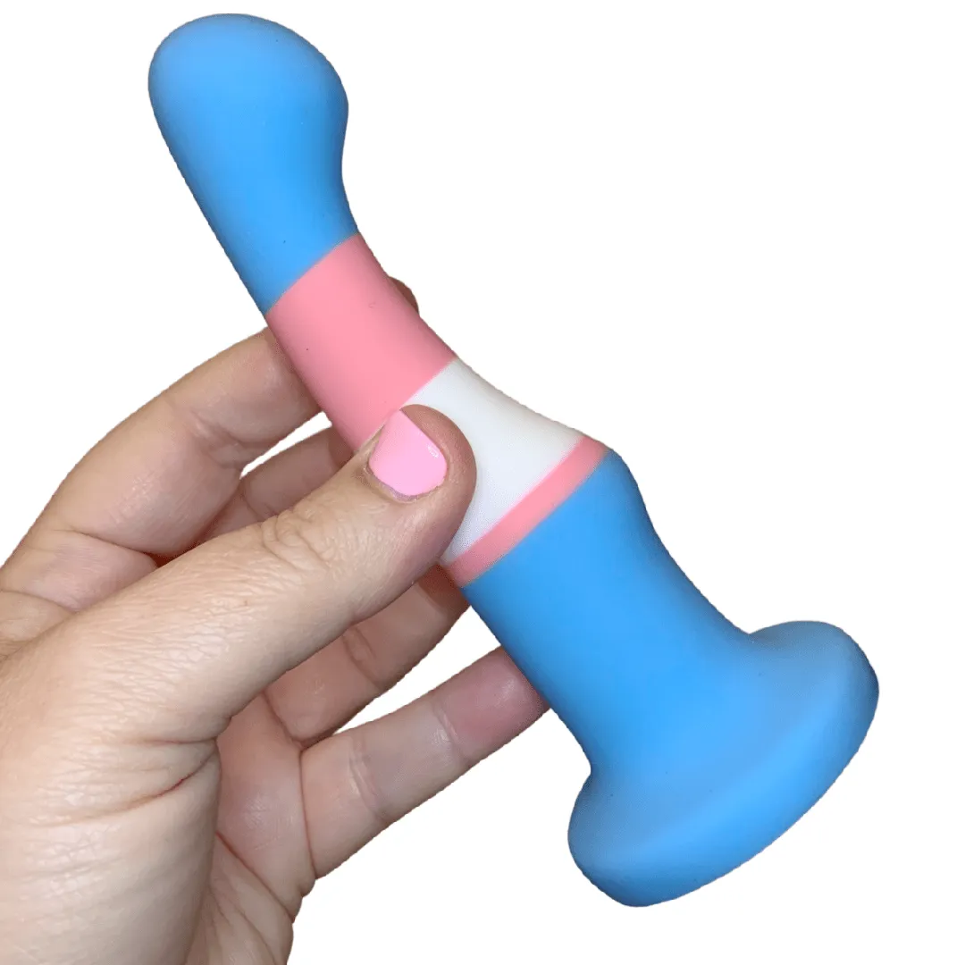 True Blue 6 Inch Silicone Suction Cup Dildo