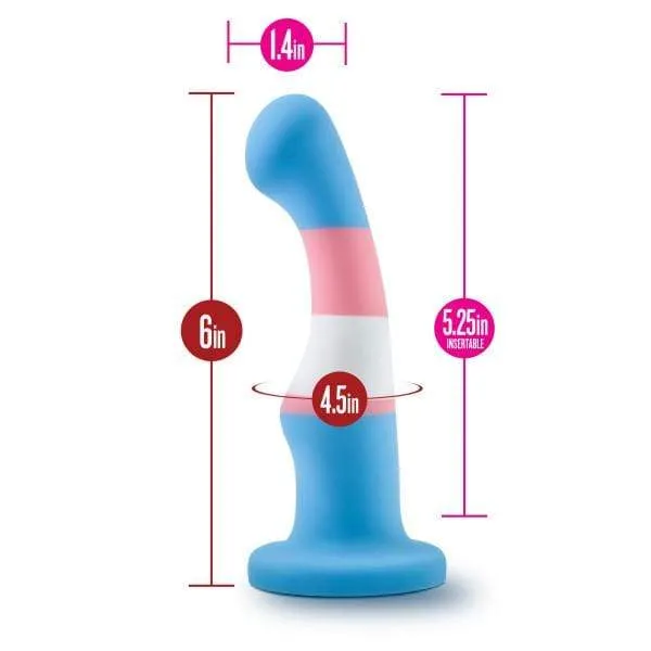 True Blue 6 Inch Silicone Suction Cup Dildo