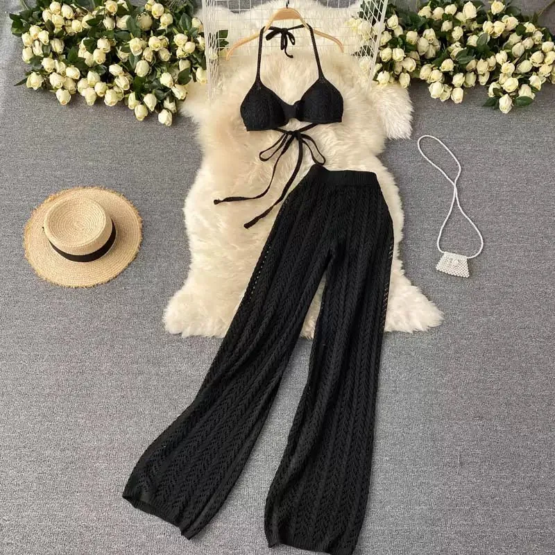 Two Piece Crochet Beachwear Resort Set