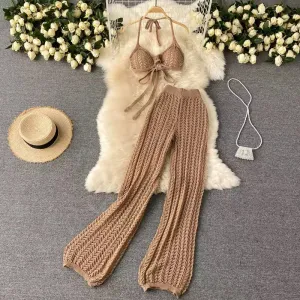 Two Piece Crochet Beachwear Resort Set
