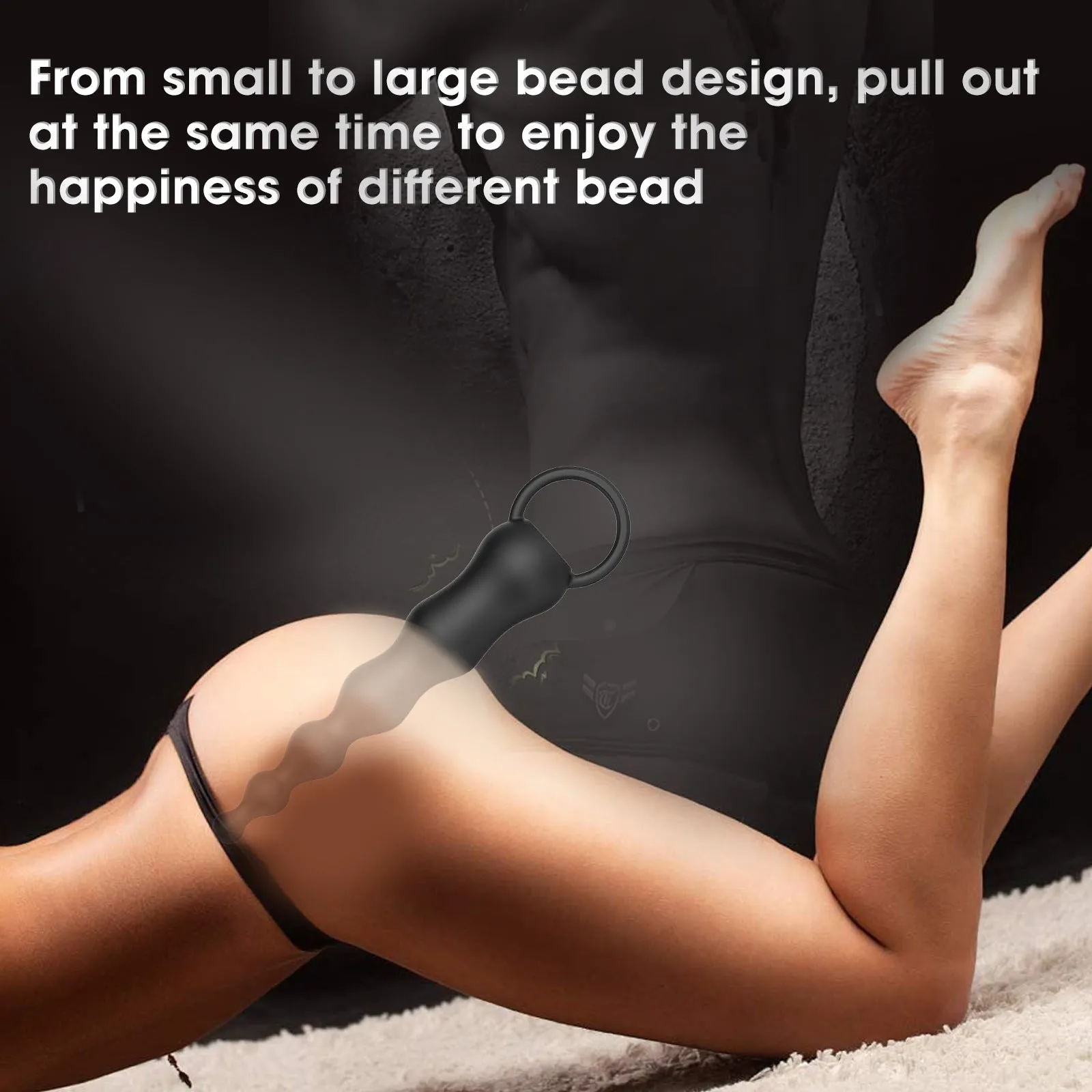 Vibrating Anal Beads Butt Plug - Finger Protate Massager Sex Toy for Men Women