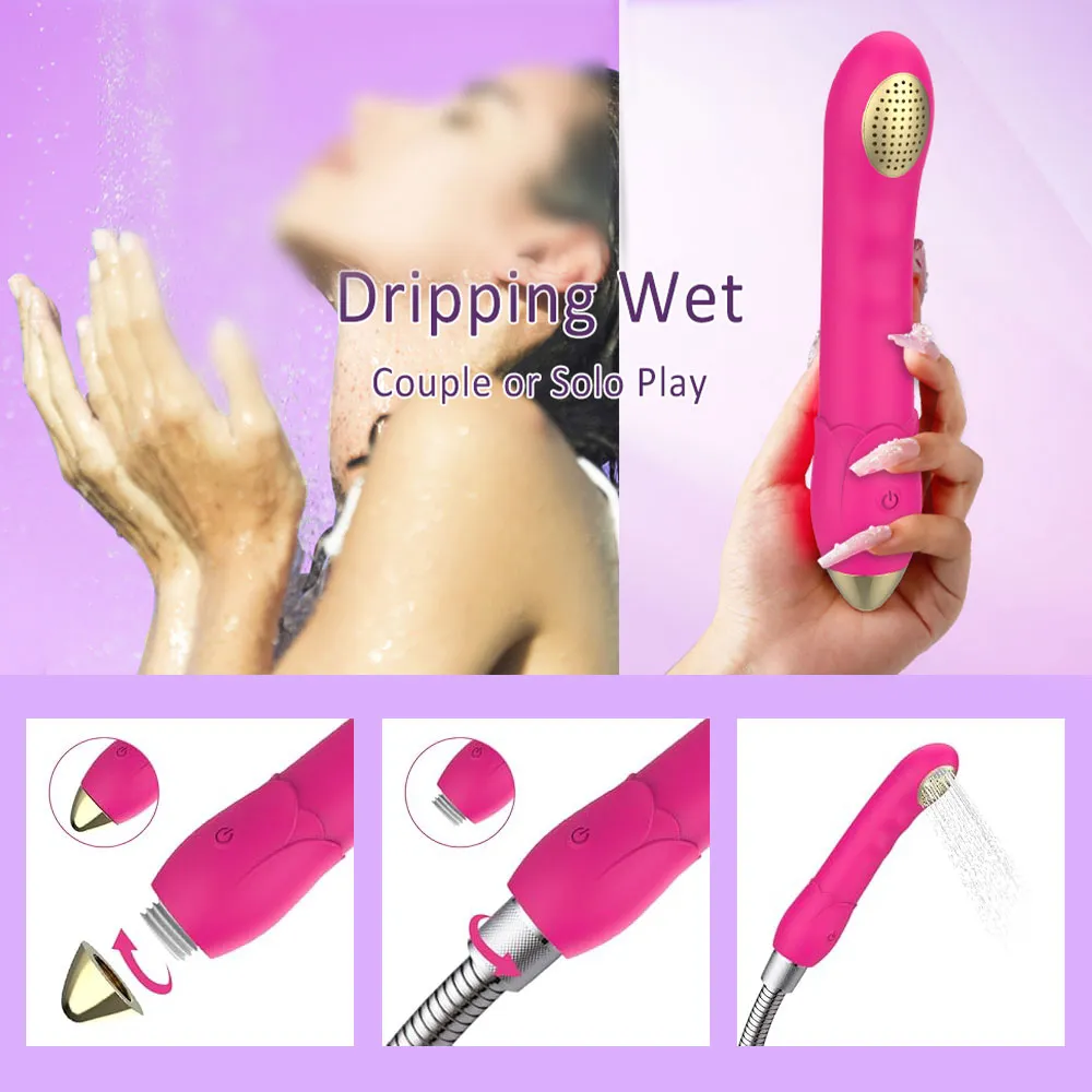 Vibrating Dildo G Spot Vibrator - Shower Vaginal Massager Dual-function Sex Toys for Women