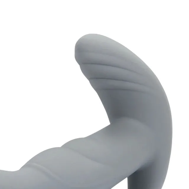 Vibrator anal LOVELINE Rotating Prostate Stimulator with Remote Control. cu telecomandă. funcție de rotație. 10 funcții de vibrație. gri