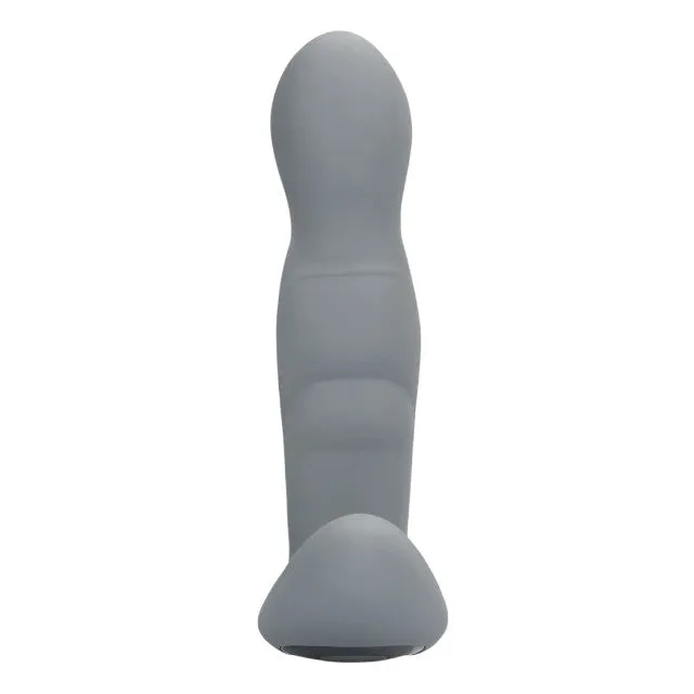 Vibrator anal LOVELINE Rotating Prostate Stimulator with Remote Control. cu telecomandă. funcție de rotație. 10 funcții de vibrație. gri