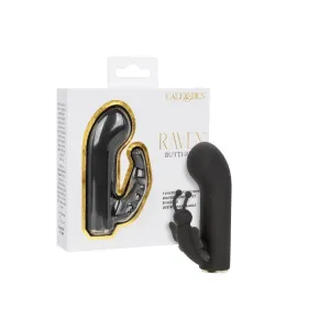 Vibrator CALEXOTICS Raven Butterfly. cu stimulator dublu pentru clitoris și punctul G. 10 funcții de vibrație. rezistent la apă IPX7. negru