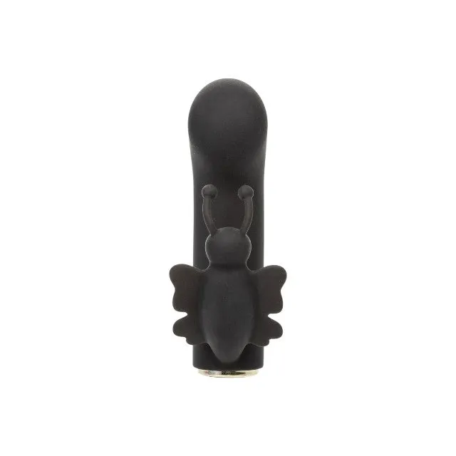 Vibrator CALEXOTICS Raven Butterfly. cu stimulator dublu pentru clitoris și punctul G. 10 funcții de vibrație. rezistent la apă IPX7. negru