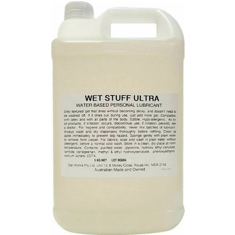 Wet Stuff Ultra 5kg Bottle Personal Lubricant Wet Suit Lube Slippery