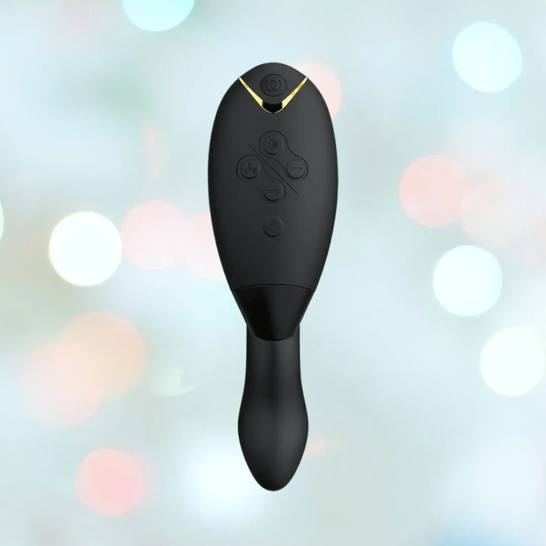 Womanizer Duo 2 Rabbit Air Pulse Vibrator (Black)