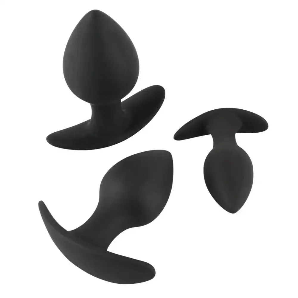 You2toys Silicone Black Velvet 3-piece Anal Butt Plug Training Set