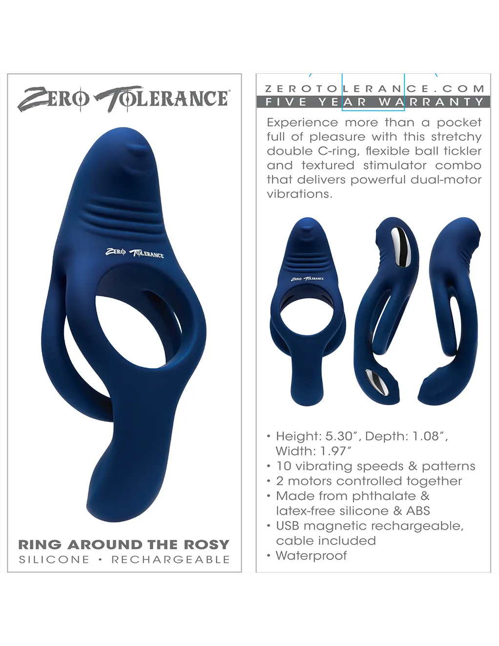 Zero Tolerance Ring Around The Rosy Vibrating C&B Ring